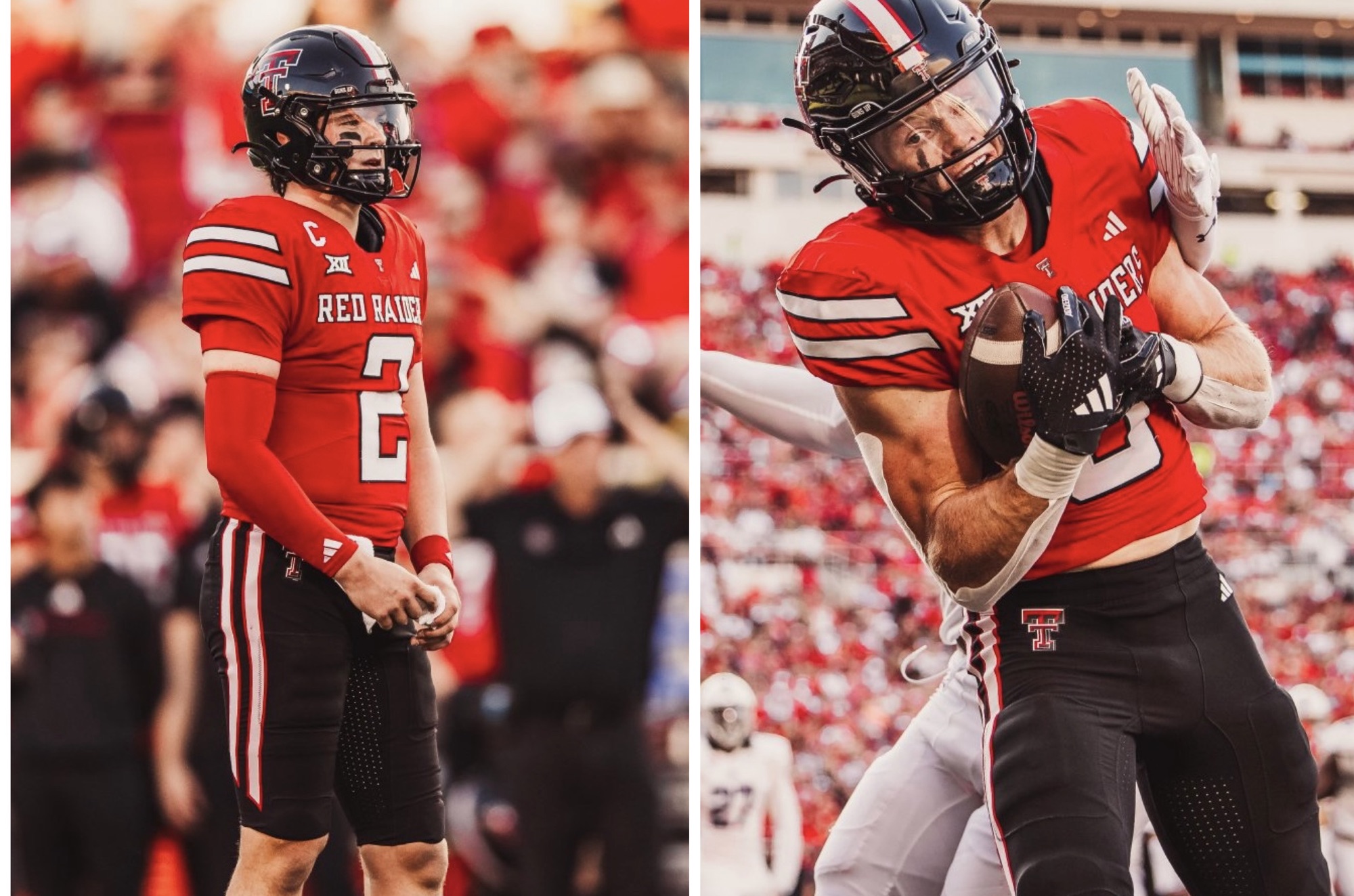 A dynamic scene capturing the intense matchup between Texas Tech and Abilene Christian, highlighting key moments of victory and resilience.